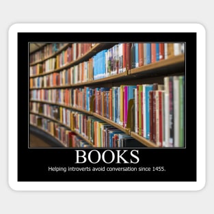 Books black frame meme Sticker